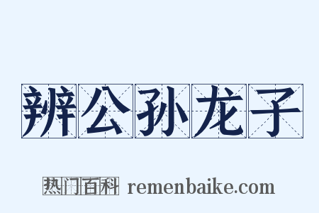 辨公孙龙子是什么意思的图片